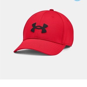 Red and Black Under Armour Logo Hat